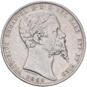 Monety Savoy - Victor Emmanuel II (1849-1861) 5 Lire 1859 G - Nomisma 788...