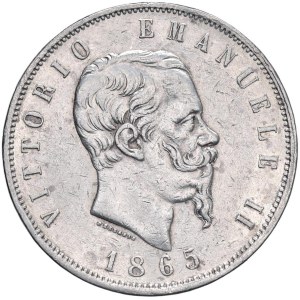 Monnaies de Savoie - Victor Emmanuel II (1861-1878) 5 Lire 1865 N - Nomisma 882...