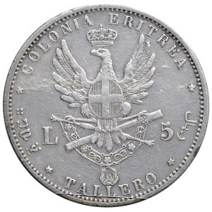 Savoyer Münzen - Umberto I (1878-1900) Eritrea - Thaler 1891 - Nomisma 1037 A...