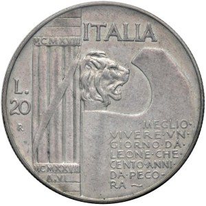 Savoy coins - Vittorio Emanuele III (1900-1946) 20 Lire 1928 Helmet - Nomi...