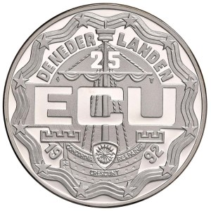 Foreign coins - NETHERLANDS 25 ECU 1992 - AG (g 25 - Tit. 925) In case with ...