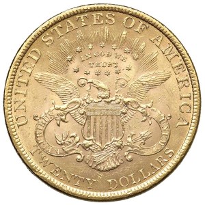 Foreign coins - USA 20 Dollars 1896 - KM# 74.3 AU (g 33,46) Small edge knock...