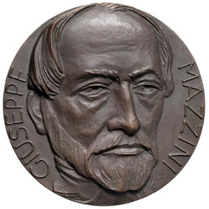 Character medals - Giuseppe Mazzini (1805-1872) Medaglia 1972 Centenario della ...