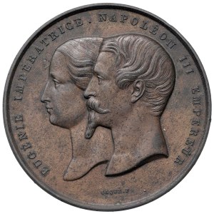 Foreign medals - FRANCE. 1855 Paris Palace of Industry medal, Nap...
