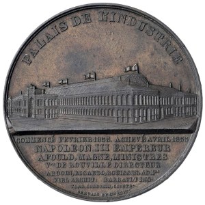 Foreign medals - FRANCE. 1855 Paris Palace of Industry medal, Nap...