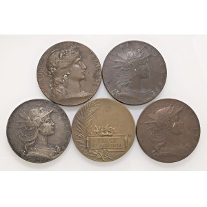 Foreign medals - FRANCE-REPUBLIC. Lot of 5 Shooting Medals of the ...