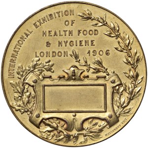 Foreign medals - ENGLAND. 1906 London Hygiene Exhibition medal -...