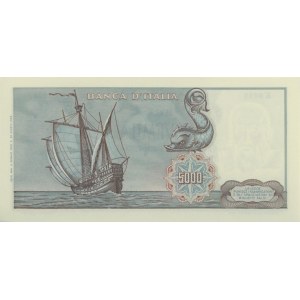 Italian Banknotes - BANCA D'ITALIA 5000 Lire Colombo I Type 04/01/1968...