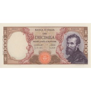 Italian Banknotes - Bank of Italy 10000 Lira Michelangelo Buonarroti 27/11/197...