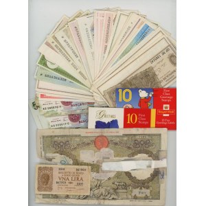 Italian Banknotes - ITALY - Lot of 63 specimens consisting of mini-cheques, bank...