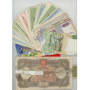 Italian Banknotes - ITALY - Lot of 63 specimens consisting of mini-cheques, bank...
