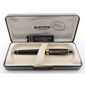 Collectible Pens - AURORA - Penna stilografica - Corpo in resina nera con finit...