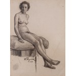 Karol ROGALSKI (1878 - ?),, Akt siedzącej kobiety; 1899