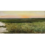 Leon Wyczółkowski (1852 Huta Miastkowska - 1936 Warsaw), Meadows in the Setting Sun, before 1918