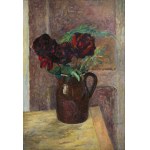 Józef Czapski (1896 Prague - 1993 Maisons Laffitte), Roses in a clay jug