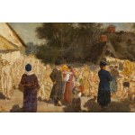 Witold Pruszkowski, attributed (1846 - 1896), "Sunday in Siemianowice," 1869