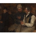 Antoni Piotrowski (1853 Nietulisko Duże bei Kunów - 1924 Warschau), W szynku (Das Innere eines Gasthauses bei Raszyn), ca. 1874