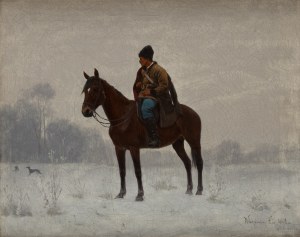 Włodzimierz Łoś (1849 Sławuta - 1888 Monachium), Przerwa w polowaniu, 1882