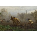 Aleksander Mroczkowski (1850 Kraków - 1927 Stubno bei Przemyśl), Orka, 1880