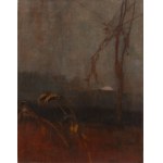 Wladyslaw Wankie (1860 Warsaw - 1925 Warsaw), Autumn landscape with sunflowers