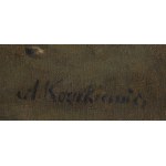 Antoni Kozakiewicz (1841 Kraków - 1929 Kraków), Krajobraz wiejski z gwiaździstym niebem (Łuna)