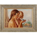 Wlastimil Hofman (1881 Prag - 1970 Szklarska Poręba), Kinder mit einem Spatz