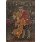Kazimierz Sichulski (1879 Lviv - 1942 Lviv), Son of an Arist, Jurek with a doll, circa 1924