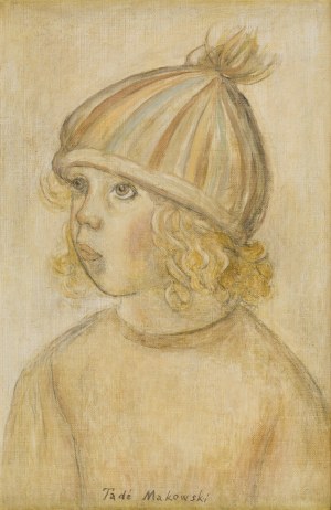 Tadeusz Makowski (1882 Oświęcim - 1932 Paryż), Dziewczynka w czapce z pomponem (