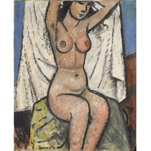 Tymon Niesiolowski (1882 Lviv - 1965 Torun), Sitting Nude, 1960.