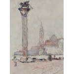 Włodzimierz Terlikowski (1873, Poraj, vicino a Łódź – 1951, Parigi), Veduta della basilica di San Giorgio Maggiore dalla piazza di San Marco a Venezia, 1925