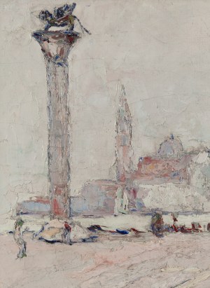 Włodzimierz Terlikowski (1873 Poraj k. Łodzi - 1951 Paryż), Widok na bazylikę San Giorgio Maggiore z placu Św. Marka w Wenecji, 1925