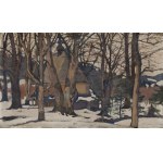Stanislaw Czajkowski (1878 Warsaw - 1954 Sandomierz), Winter landscape with church, 1922