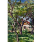 Wojciech Weiss (1875 Leorda, Romania - 1950 Krakow), "In front of the house in Calvary", ca. 1917
