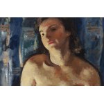 Wojciech Weiss (1875 Leorda, Romania - 1950 Krakow), Gold and blue nude, ca. 1935