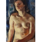 Wojciech Weiss (1875 Leorda, Romania - 1950 Krakow), Gold and blue nude, ca. 1935