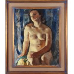 Wojciech Weiss (1875 Leorda, Romania - 1950 Krakow), Gold and blue nude, ca. 1935