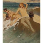 Feliks Michał Wygrzywalski (1875 Przemyśl - 1944 Rzeszów), Nereids among the waves