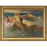Feliks Michał Wygrzywalski (1875 Przemyśl - 1944 Rzeszów), Nereids among the waves