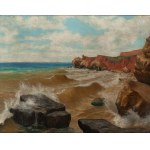 Soter Jaxa Malachowski (1867 Wolanow near Odesa - 1952 Krakow), Waves crashing over the cliffs on Capri ("Faraglioni"), 1920