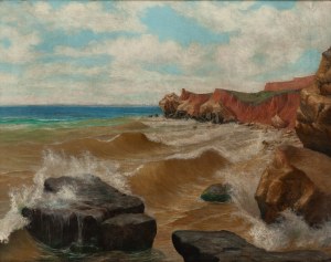 Soter Jaxa Małachowski (1867 Wolanów pod Odessą - 1952 Kraków), Fale rozbijające się o klify na Capri (