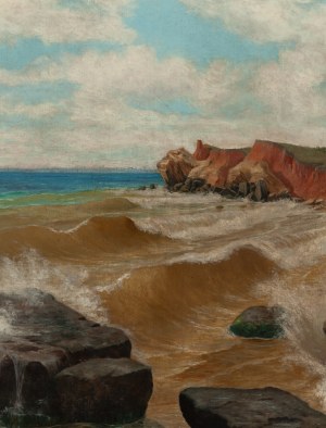 Soter Jaxa Małachowski (1867 Wolanów pod Odessą - 1952 Kraków), Fale rozbijające się o klify na Capri (