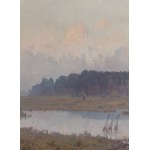 Teodor Ziomek (1874 Skierniewice - 1937 Warsaw), Landscape with a floodplain
