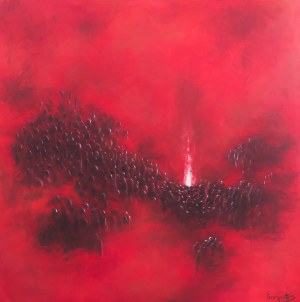 Sebastian Garyantesiewicz, Gathering in red, 2019