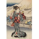 Utagawa Kunisada (1786 - 1864 ), Hara from the series 53 Stations of the Tokaido Road, circa 1838