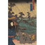 Utagawa Kunisada (1786 - 1864), « Tsuchiyama » de la série « Les 53 stations de la route du Tōkaidō », vers 1838