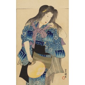 Utagawa Toyokuni (1769-1825), Po kąpieli - chłód przenika skórę, 1892