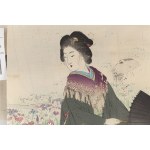 Suzuki Kason (1860 - 1919), Kobieta z parasolem, 1907