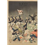 Kunichika Toyohara (1835 - 1900 ), Hurrah for Japan! Song of Victory in Pyongyang, 1895