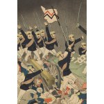 Kunichika Toyohara (1835 - 1900 ), Hurrah for Japan! Song of Victory in Pyongyang, 1895