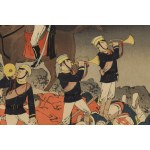 Kunichika Toyohara (1835 - 1900 ), Hurrah for Japan! Song of Victory in Pyongyang, 1895